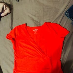 New red hollister top